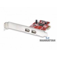 Tarjeta PCI Express con puertos FireWire 400, 2 puertos, una vía